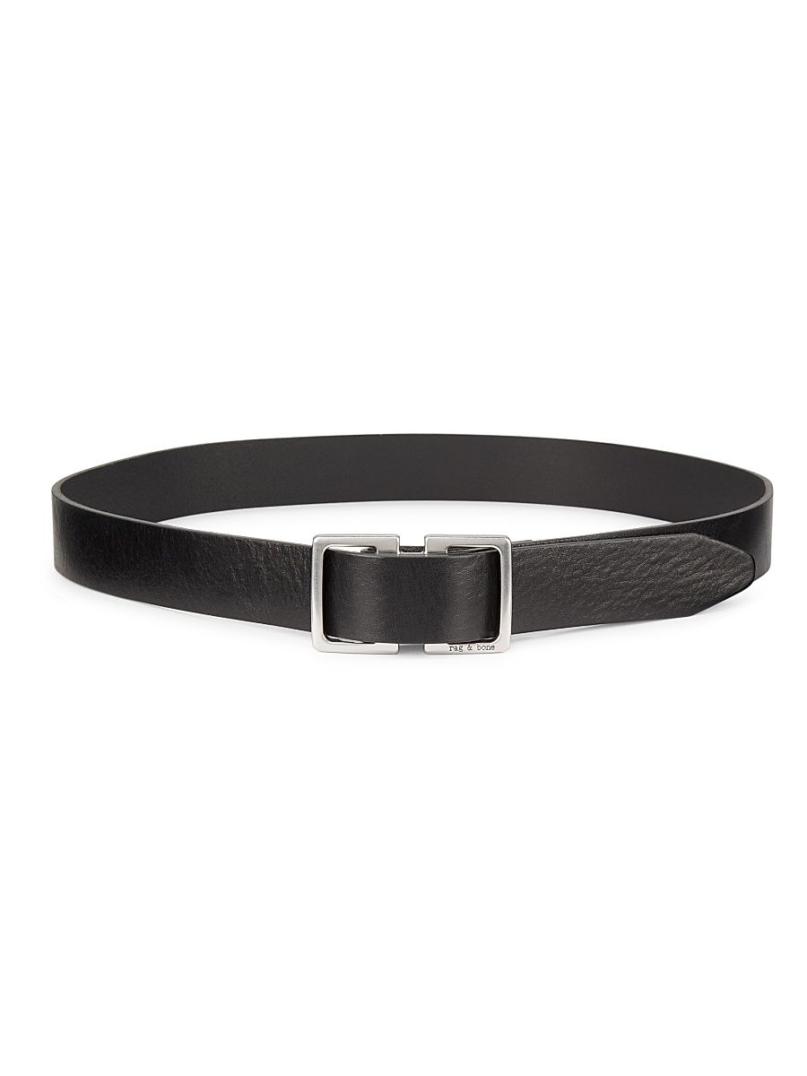 Women's Harlow Leather Belt - Black - Size Medium