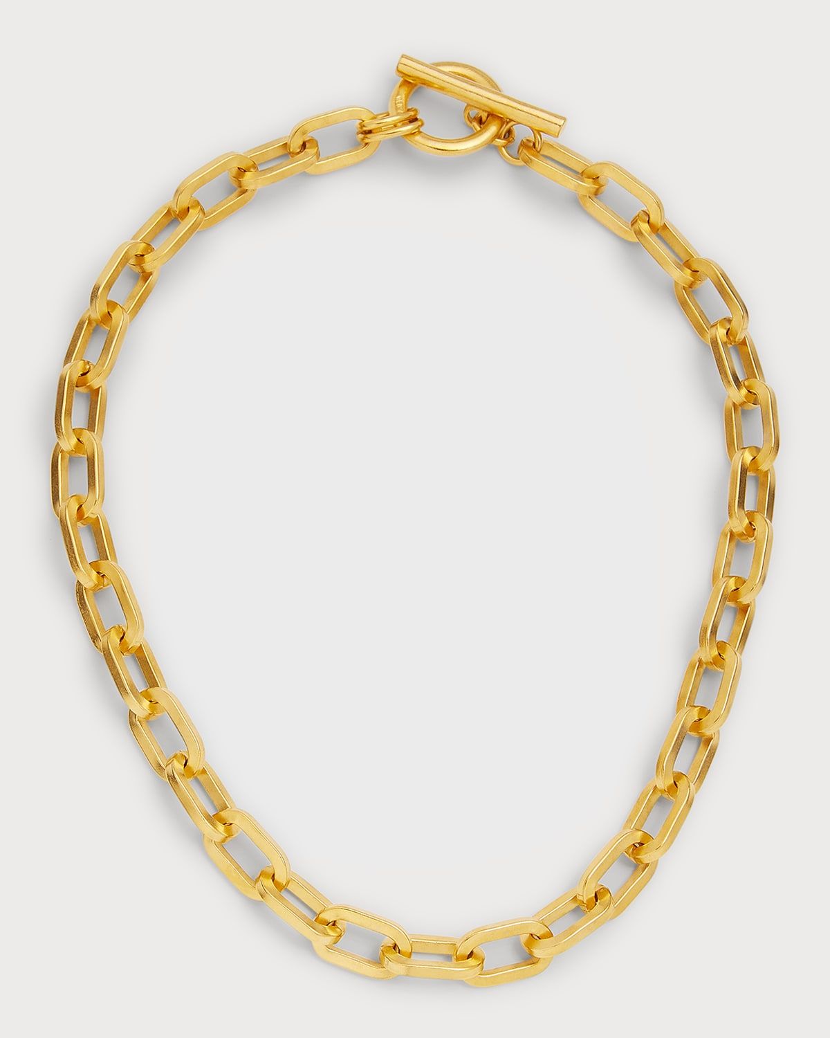 24k Gold Electroplate Oval Link Chain Necklace