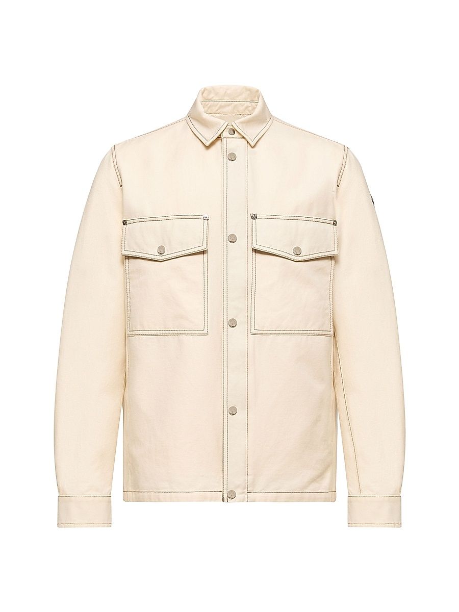 Men's Watagua Shacket in Cotton and Linen Blend - White Ivory - Size XXL