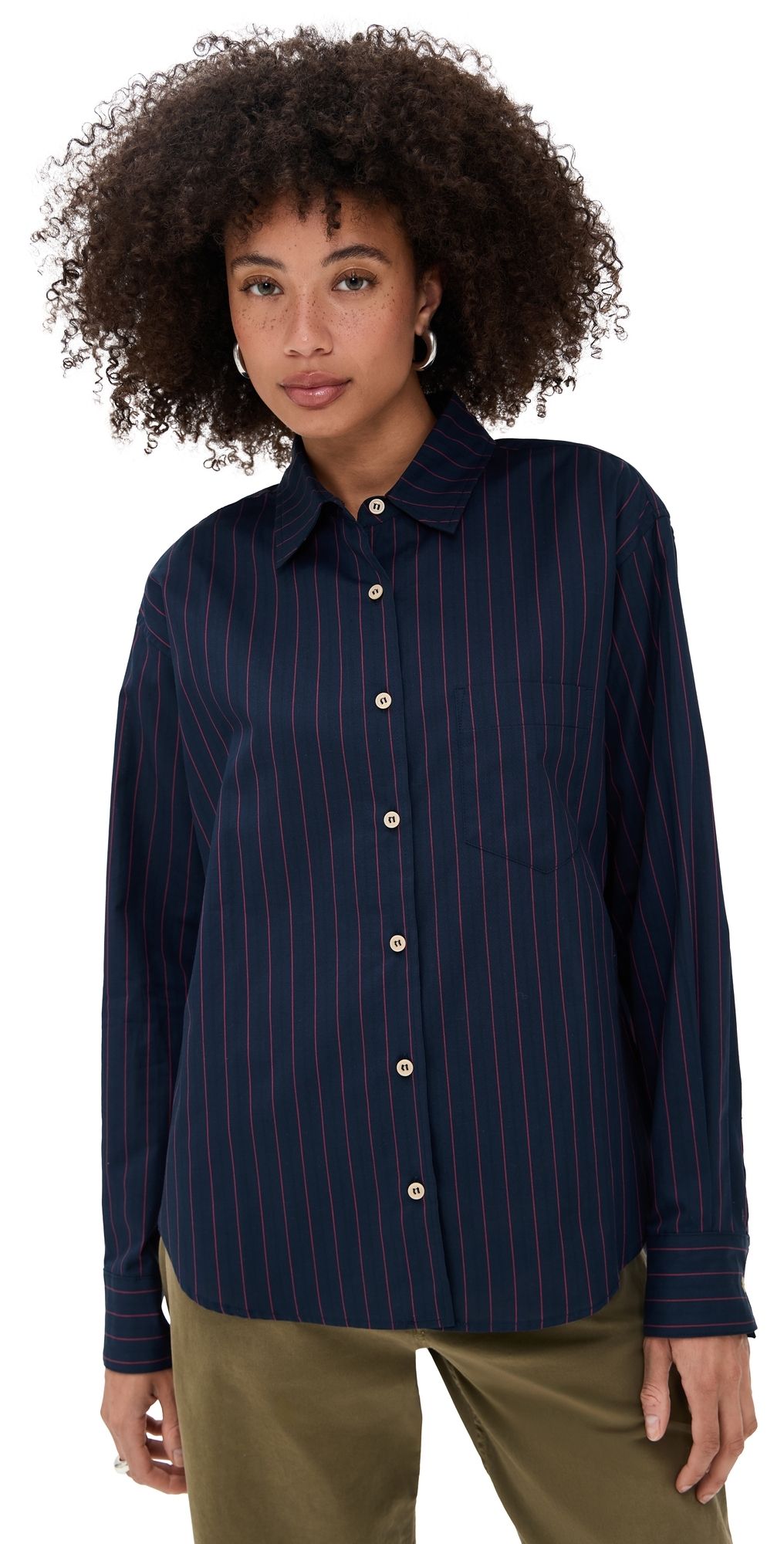 Jamie Haller The Weekend Shirt Blue Red S
