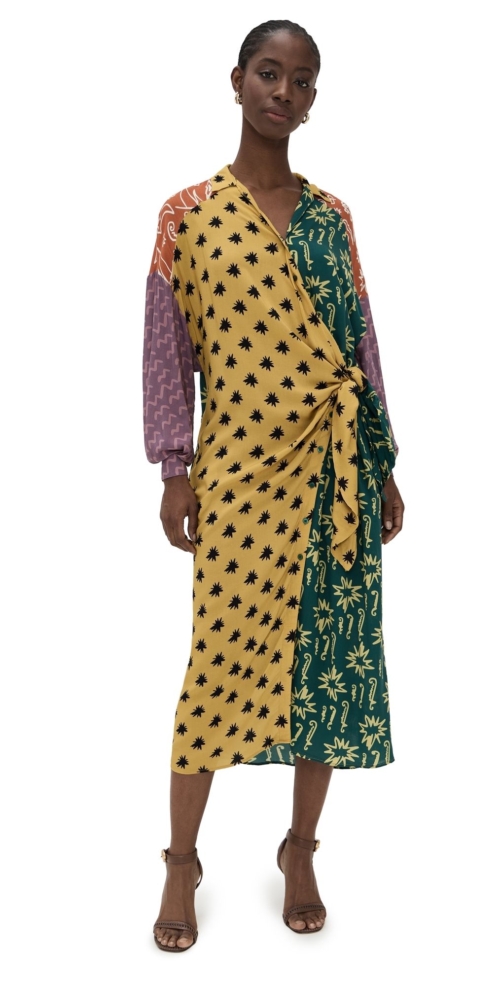 Donde Esteban Estrellitas Shirt Dress Multi L