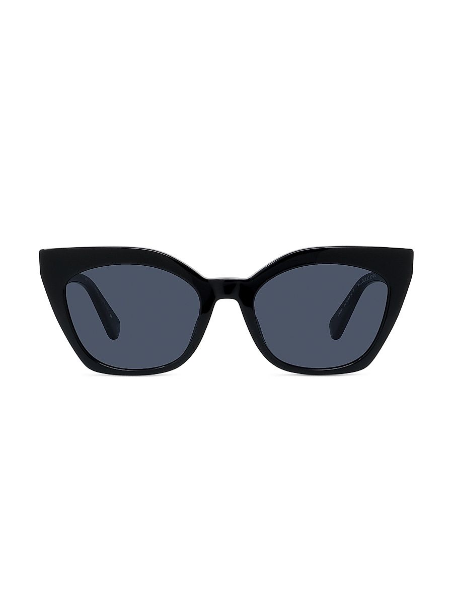Women's 52MM Butterfly Sunglasses - Shiny Black