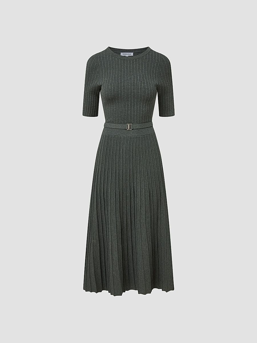 Women's Elthea Knit Midi Dress - Charcoal Heather Grey - Size XL