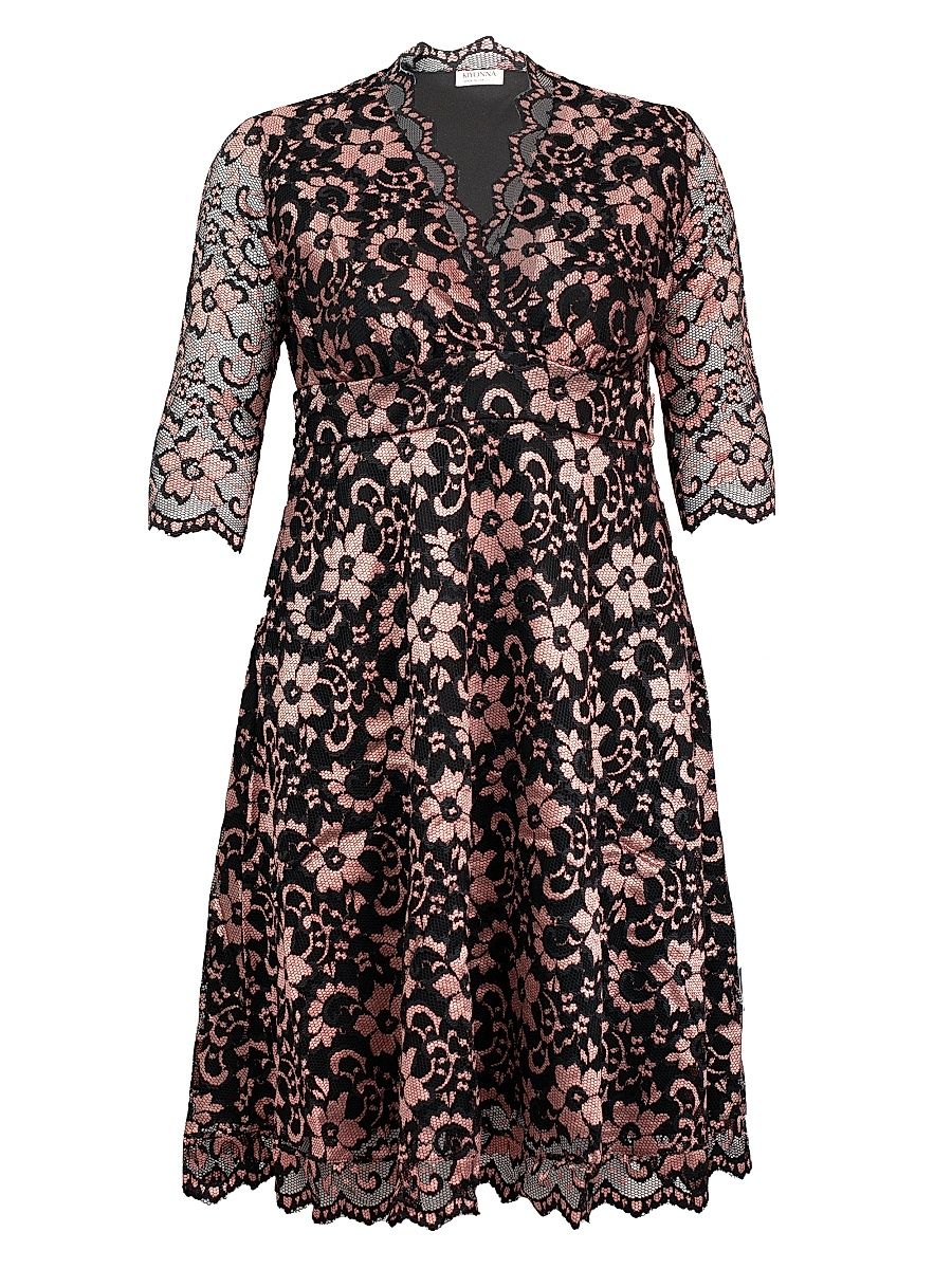 Women's Mon Cherie Lace Dress - Rose Gold - Size 30