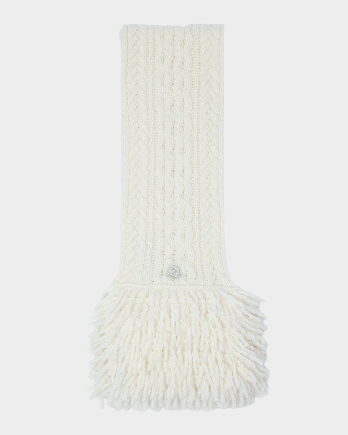 Fringe Cable-Knit Scarf