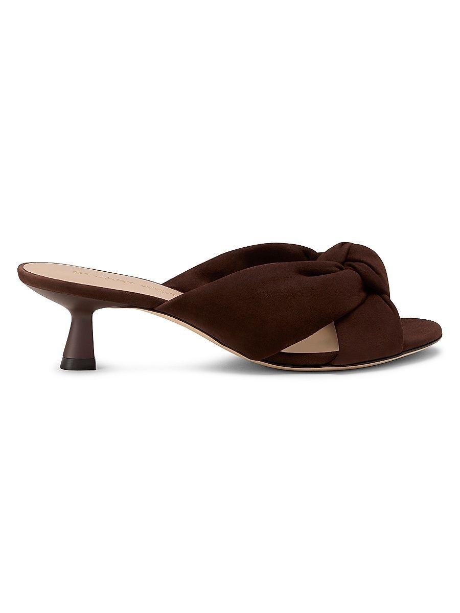 Women's Soplaya 50MM Suede Slip-On Sandals - Walnut - Size 9.5