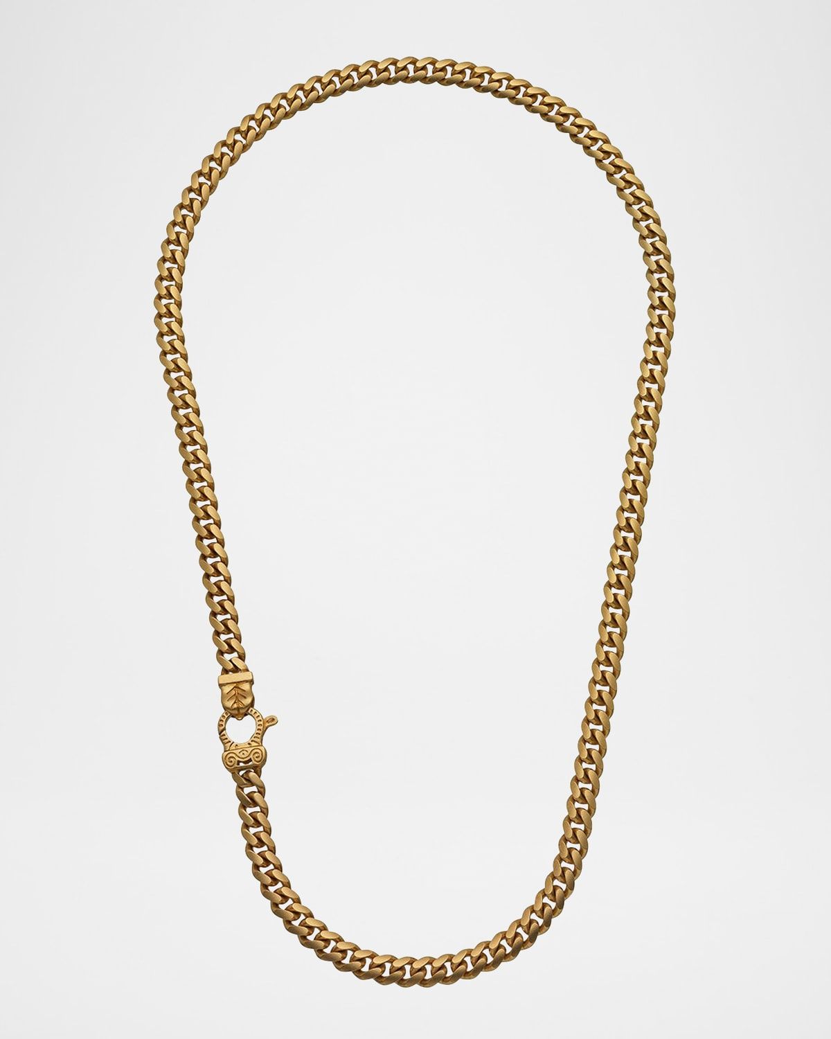Men & apos;s Flaming Tongue Cuban Link Necklace, Gold
