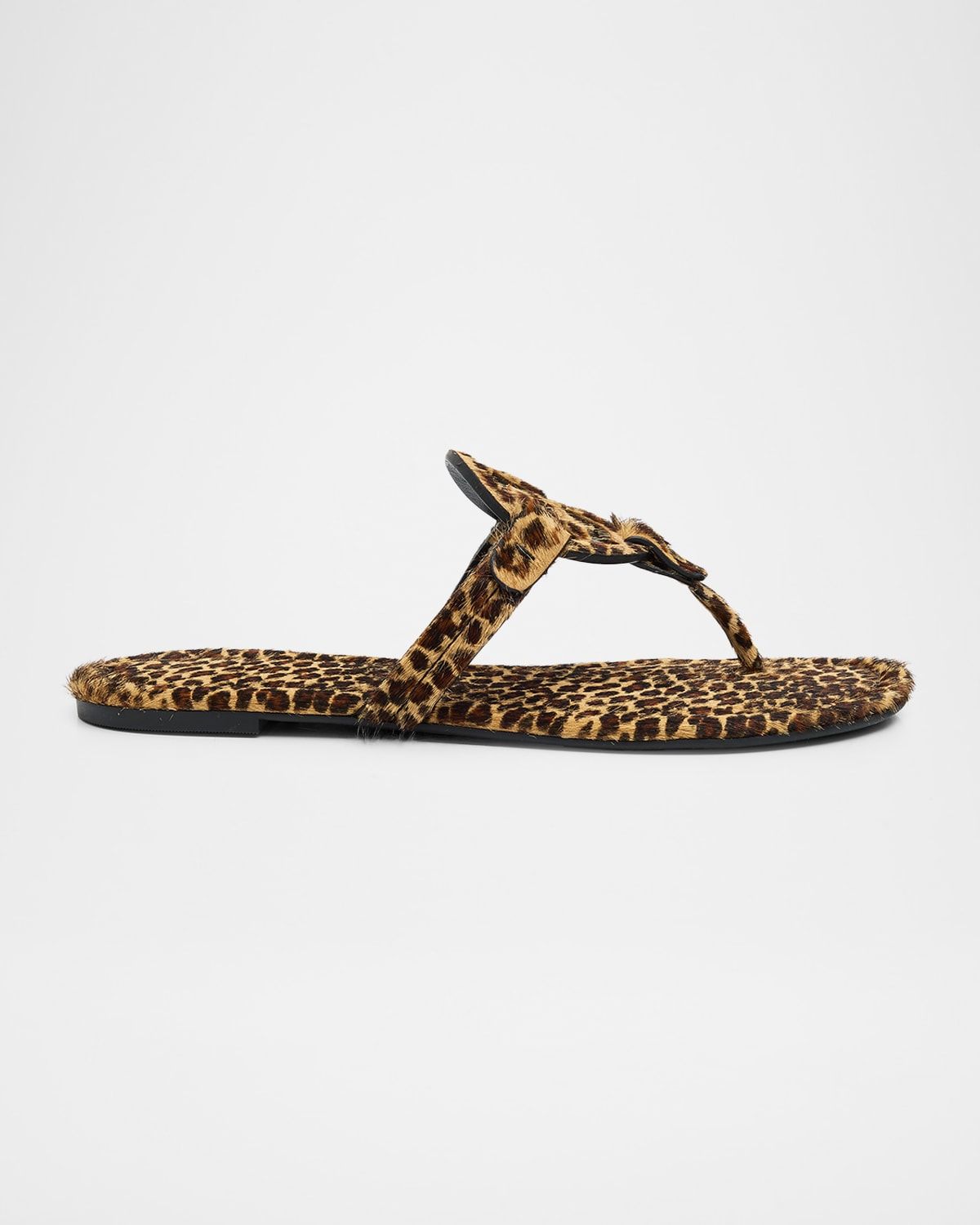 Miller Leopard-Printed Calf Hair Sandals