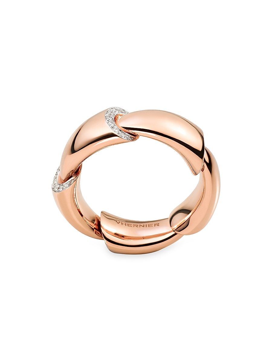 Women's Calla 18K Rose Gold & 0.28 TCW Diamond Ring - Size 5.5