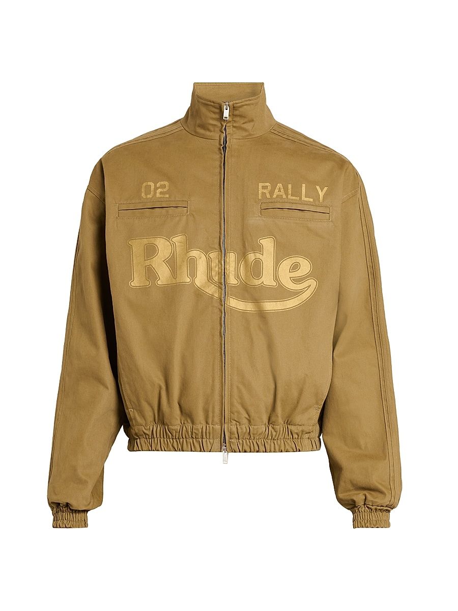Men's Rally Logo Track Jacket - Tan - Size Large