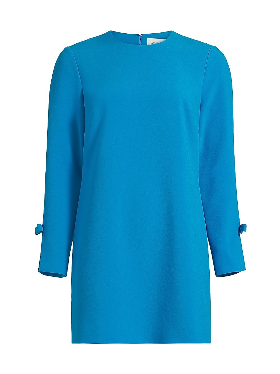 Women's Lily Crepe Minidress - Turquoise - Size 6