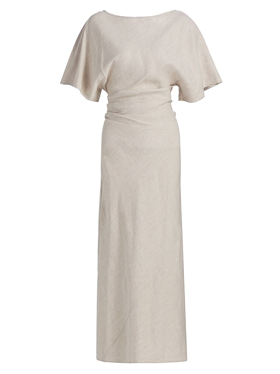Women's Amelie Linen-Blend Maxi Dress - Natural - Size XS