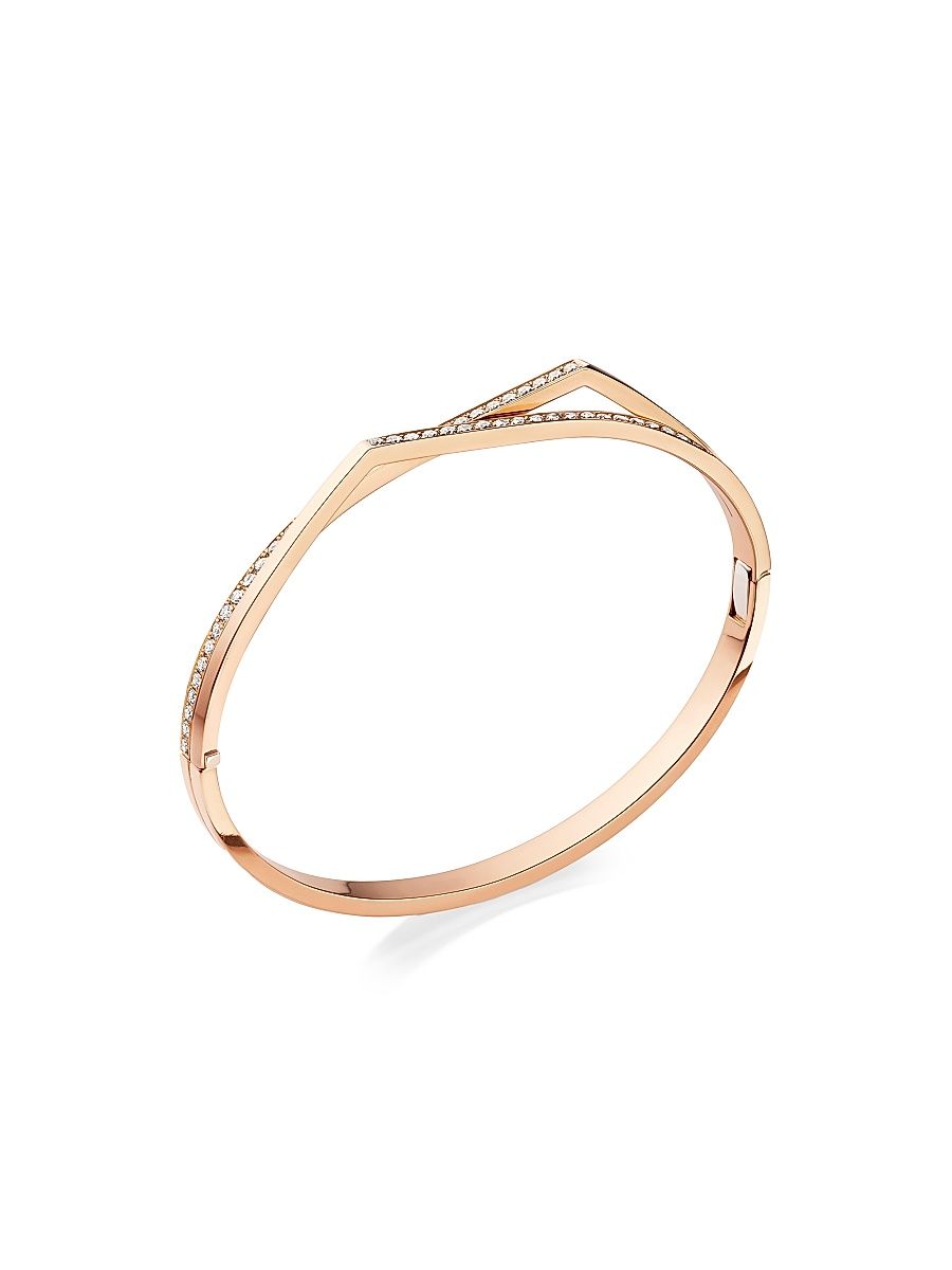 Women's Antifer 18K Pink Gold & 0.85 TCW Diamond Hinge Bracelet - Pink Gold