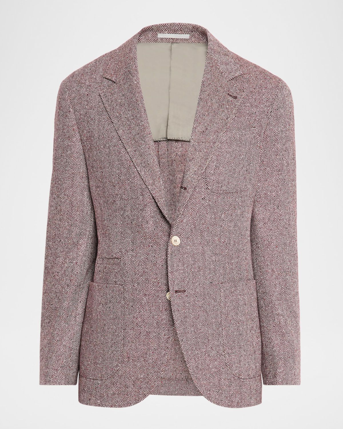 Men & apos;s Wool and Cashmere Chevron Sport Jacket