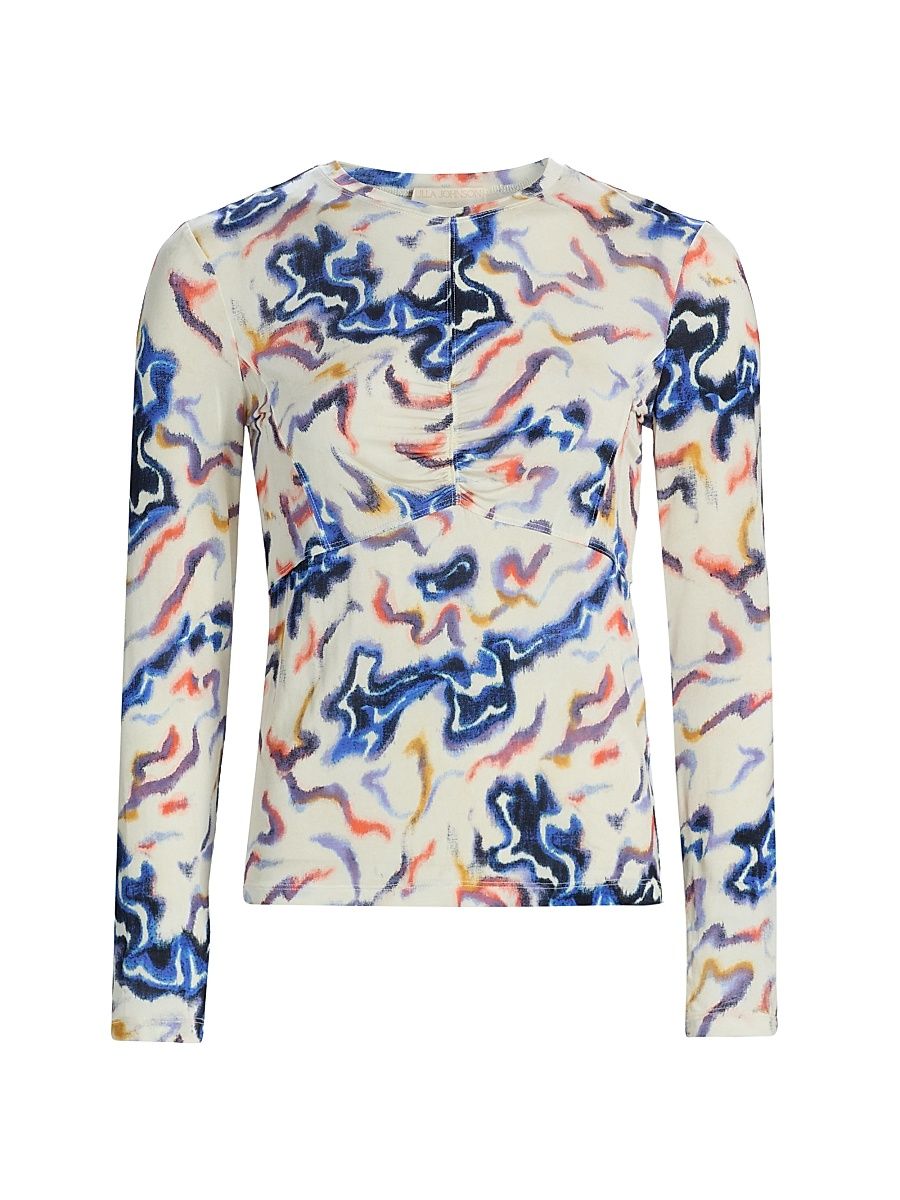 Women's Neri Printed Ruched Top - Prism - Size XL