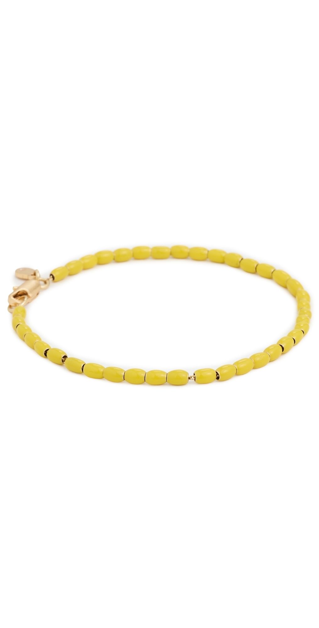 Clare V. Enamel Barrell Chain Bracelet Yellow One Size