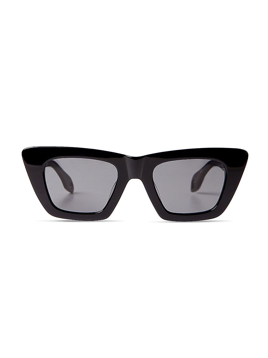 Women's Lori 49MM Cat-Eye Sunglasses - Dark Grey Black