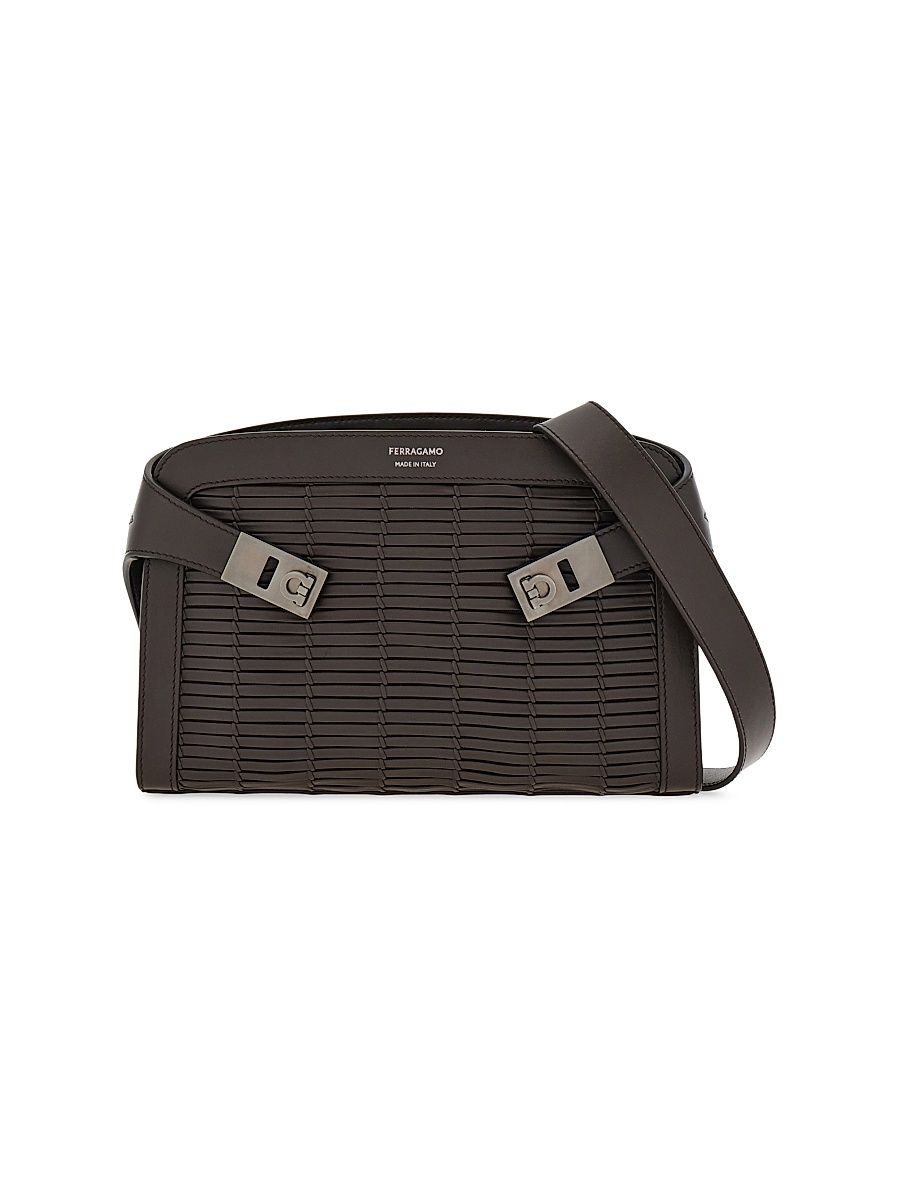 Men's Hug Leather Shoulder Bag - Moro