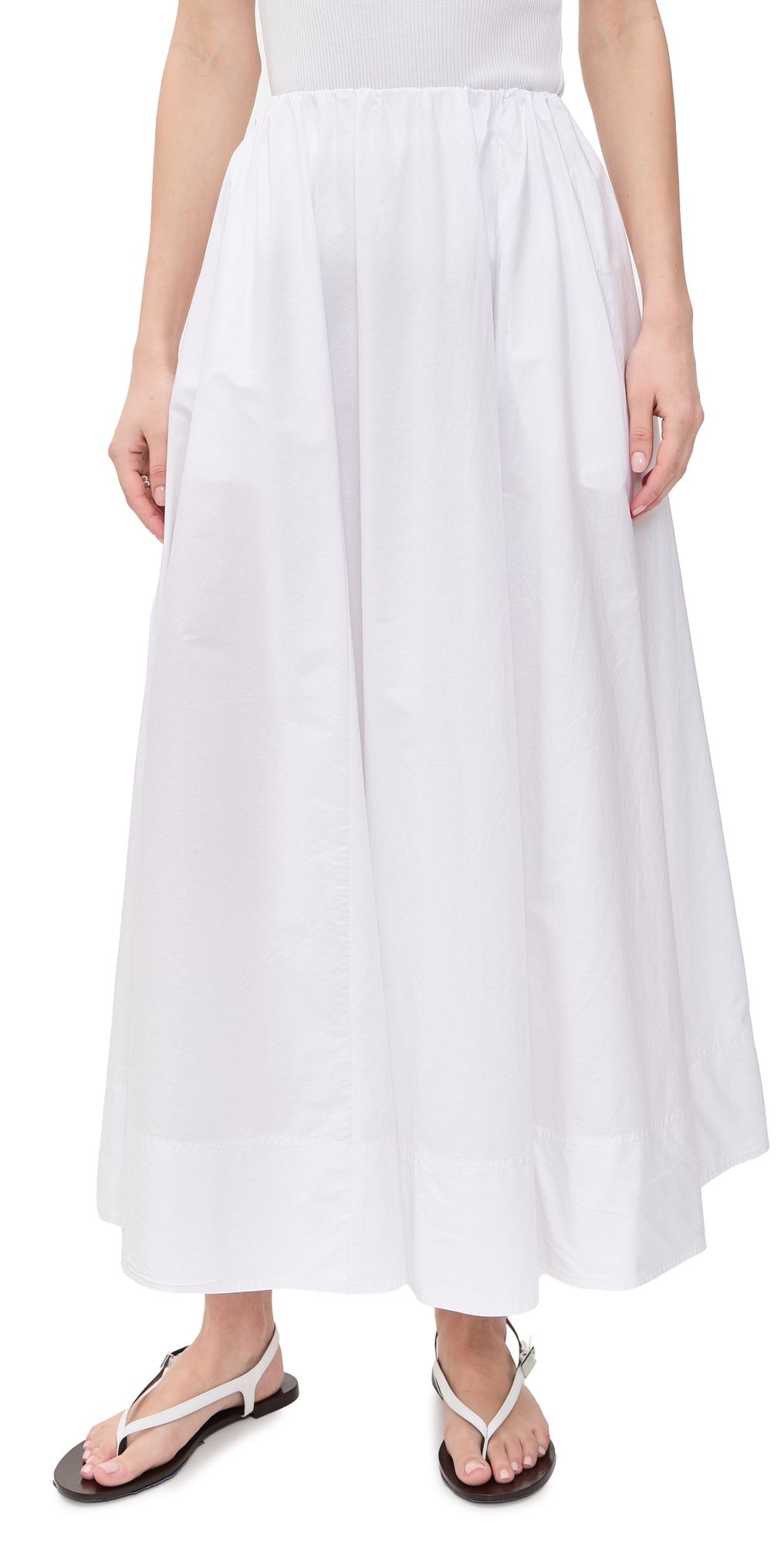 Faherty Coastal Poplin Nera Skirt White XXS