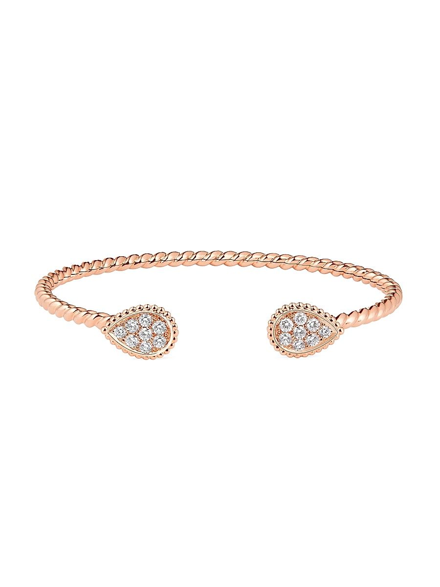 Women's Serpent Bohème 18K Rose Gold & 0.65 TCW Diamond Cuff - Rose Gold