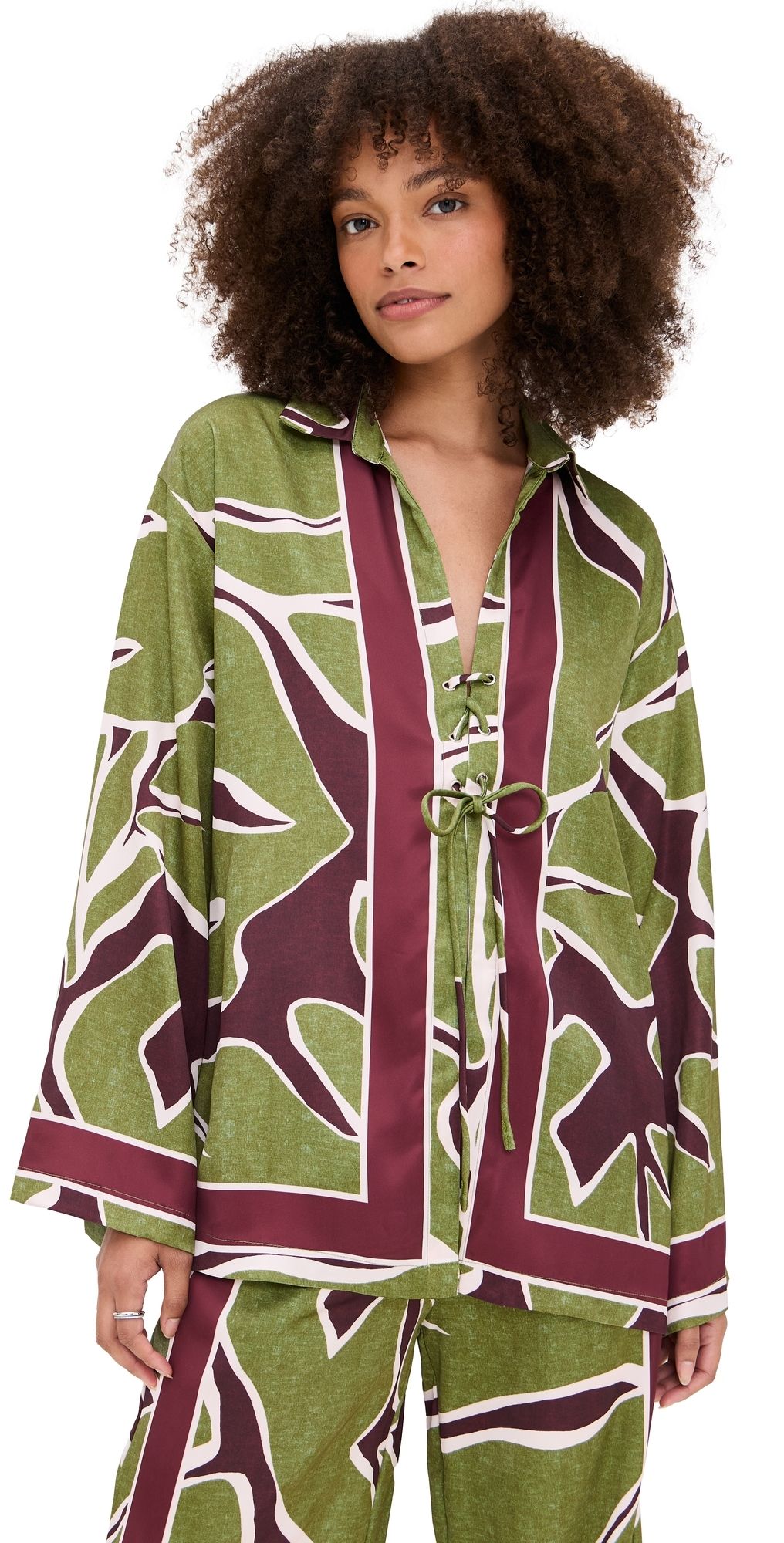 Seven Wonders Alessandra Sleeved Shirt Alessandra Green XS