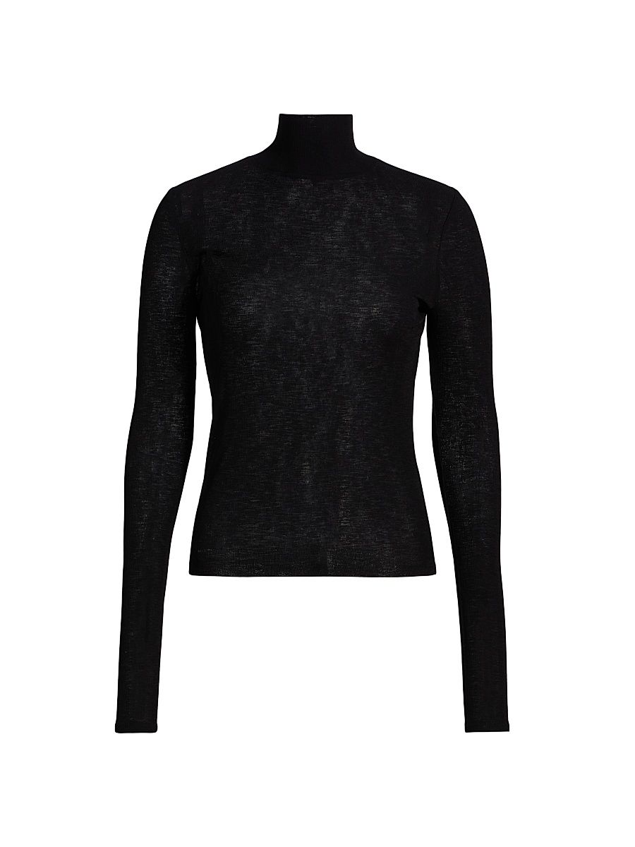 Women's Wyeth Fitted Turtleneck - Black - Size XL