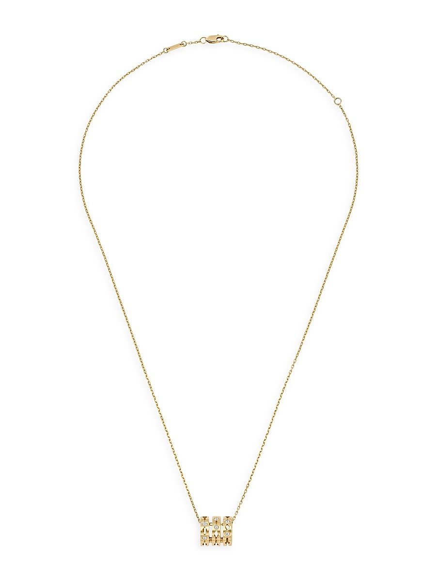 Women's Pulse 18K Yellow Gold & 0.1 TCW Diamond Pendant Necklace - Yellow Gold
