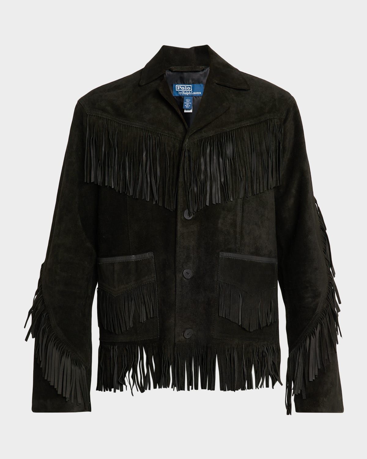 Men & apos;s Perce Fringe Suede Western Jacket