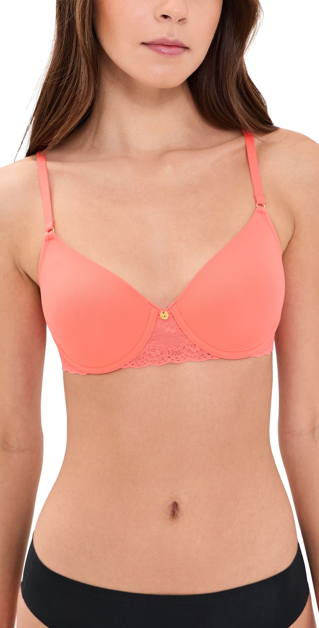 Natori Bliss Perfection Contour Underwire Bra Neon Coral 34D