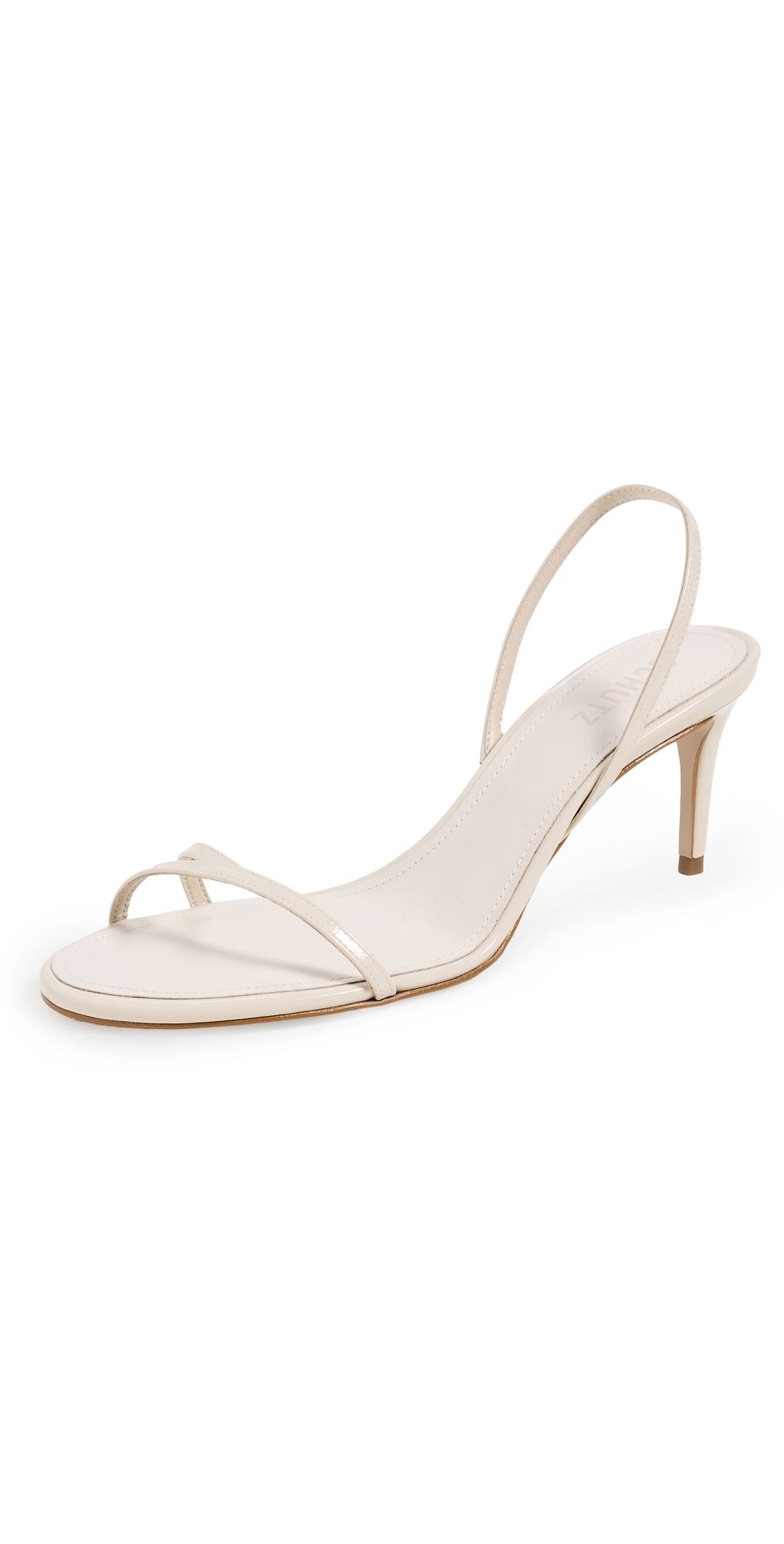 Schutz Diana Mid Heeled Sandals Off White 5