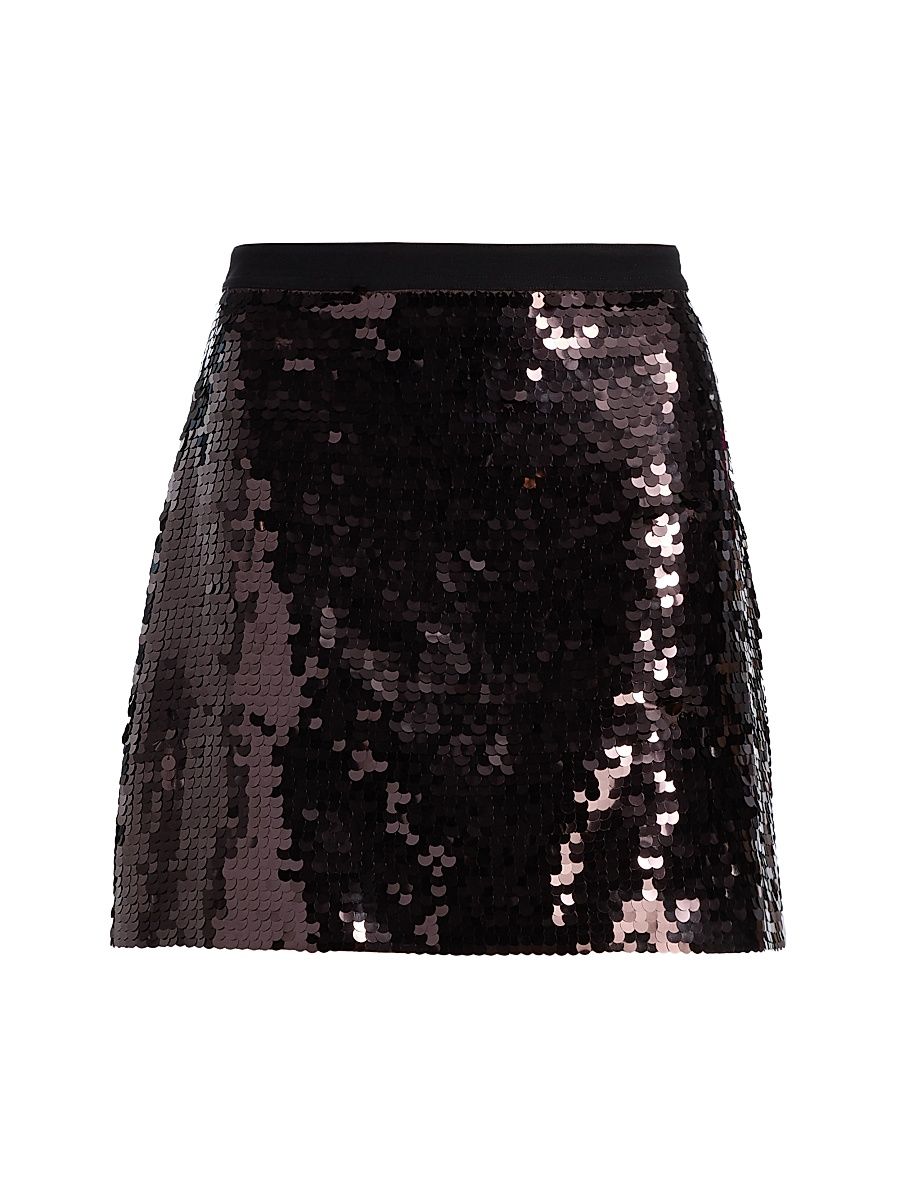 Women's Cleo Sequined Miniskirt - Merlot - Size 14