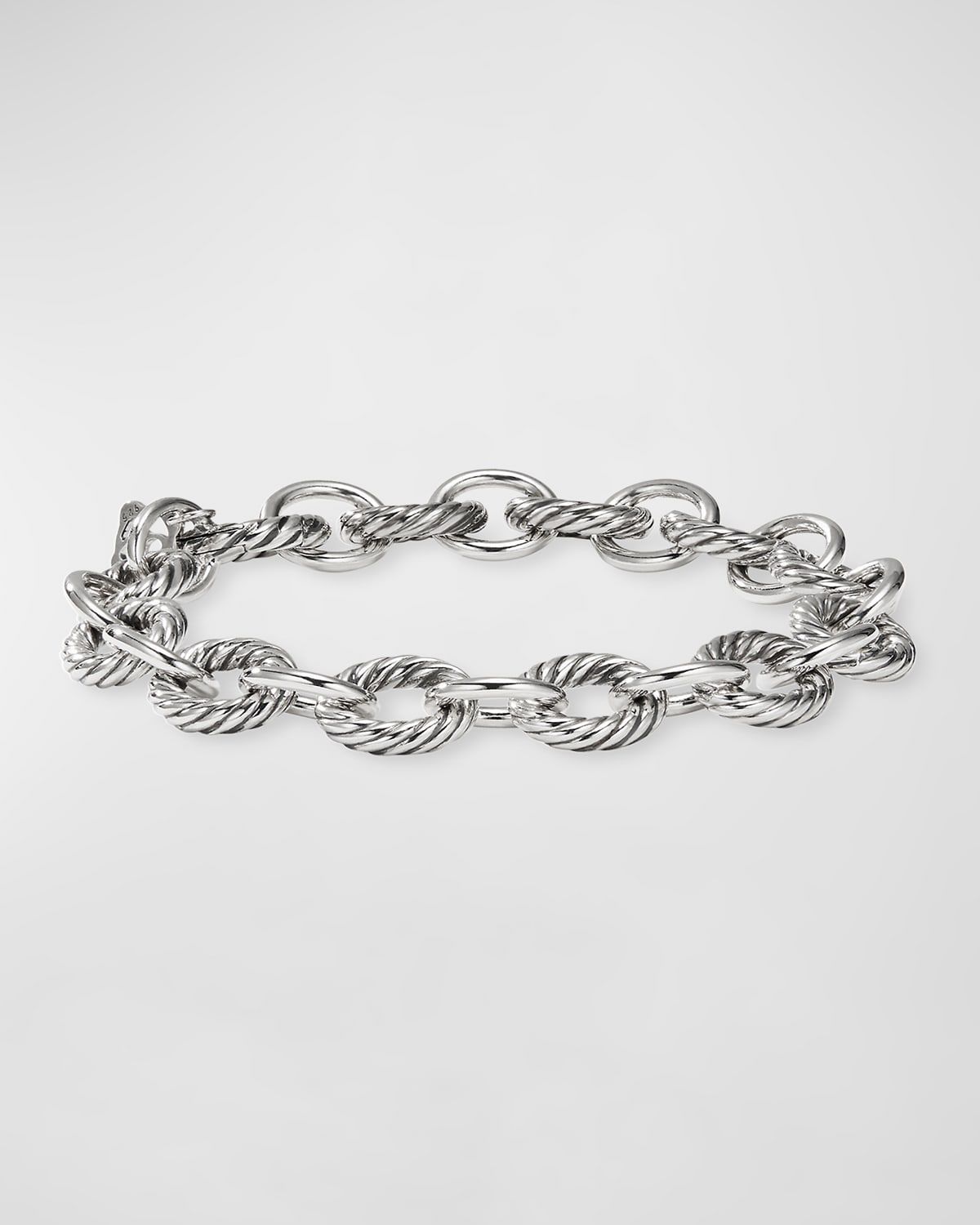 Oval Link Chain Bracelet in Silver, 10mm