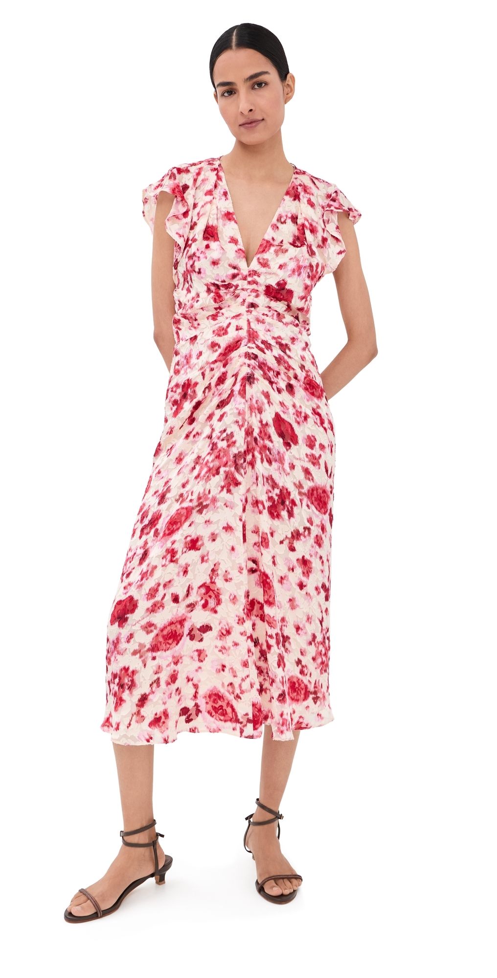 Isabel Marant Lyndsay Dress Ecru/Pink 40