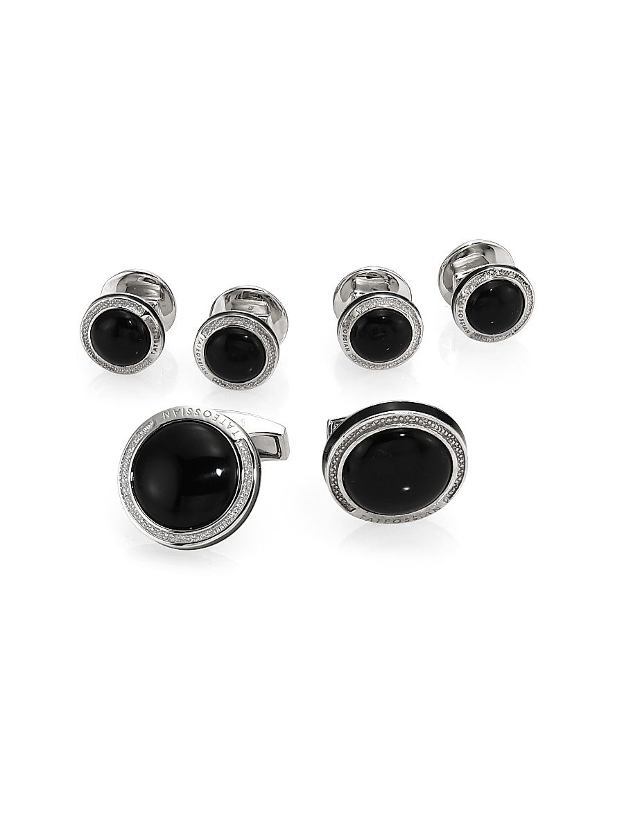 Men's Onyx Sterling Silver Cuff Links - Onyx
