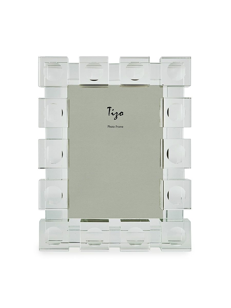 Clear Crystal Moon-Cut Cube Frame - Clear - Size 5 x 7