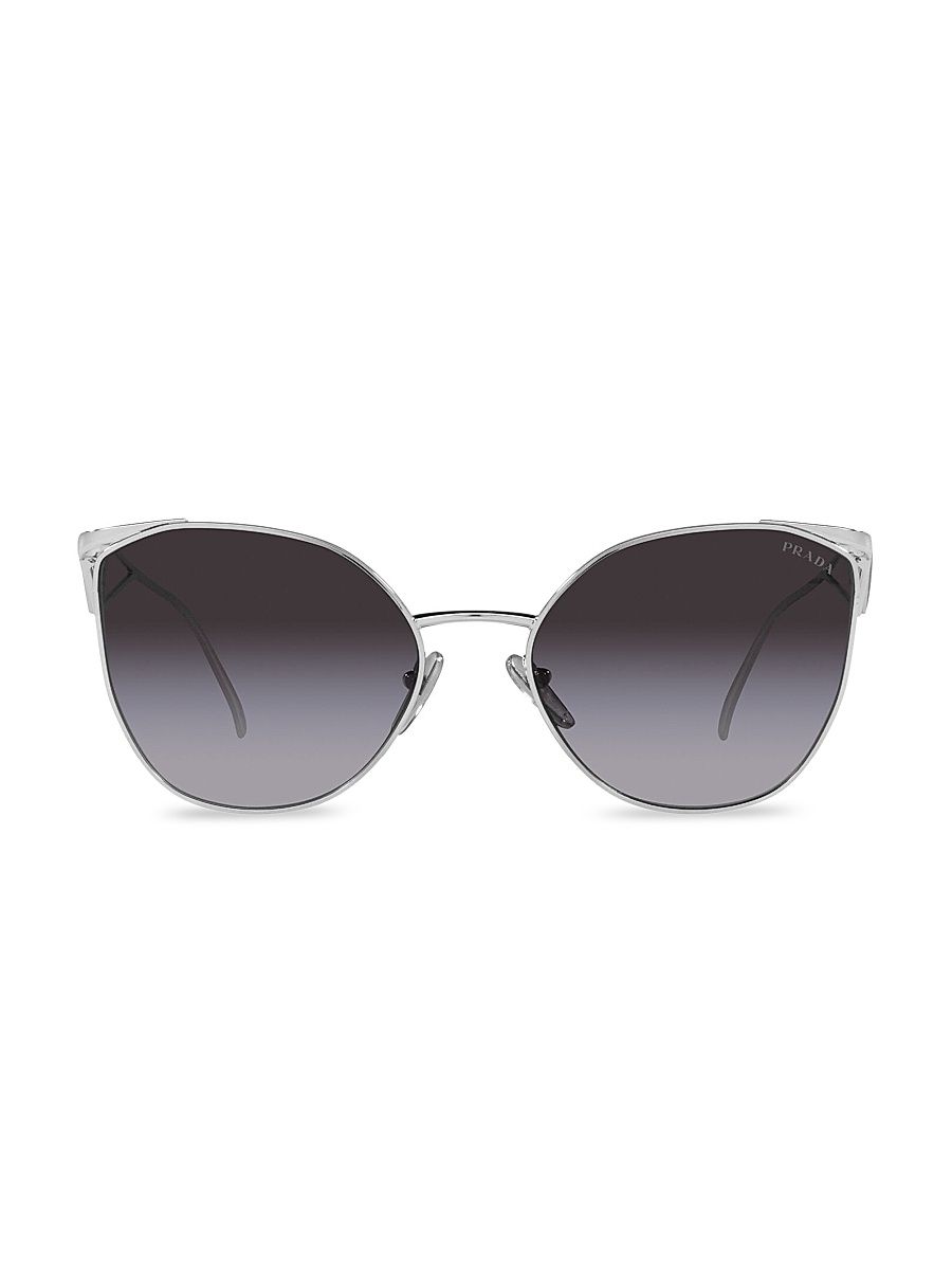 Women's 52MM Cat Eye Sunglasses - Silver