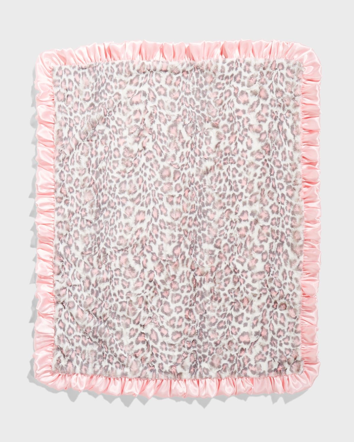 Leopard-Print Satin Baby Blanket