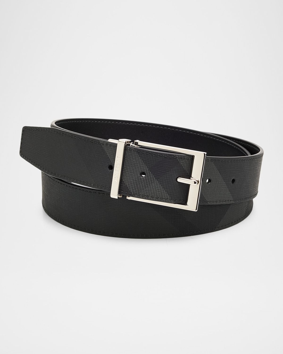 Men & apos;s Reversible Check Leather Belt