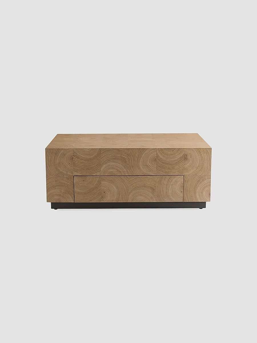 Justice Single-Drawer Cocktail Table - Grey