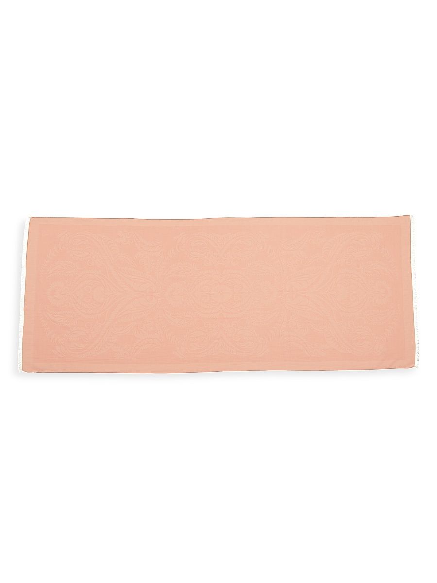 Women's Cotton-Blend Paisley Scarf - Pink