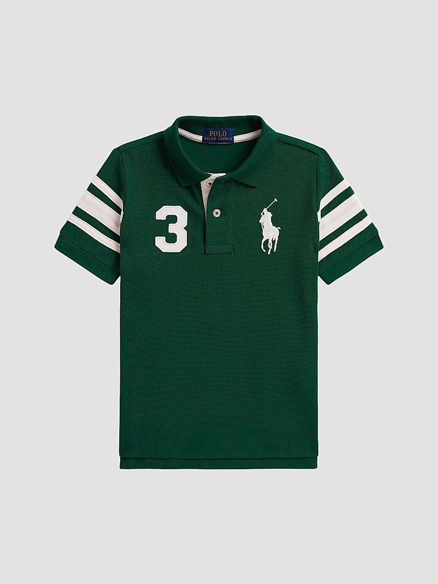 Little Boy's & Boy's Big Pony Cotton Polo Shirt - Hunter Green - Size 7