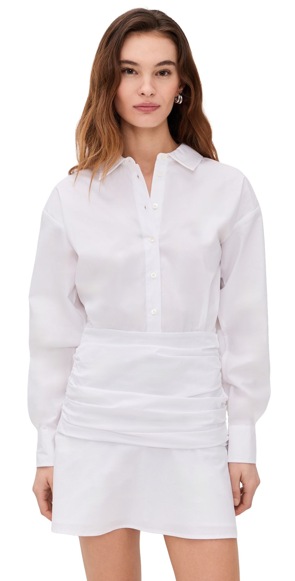 STAUD Indya Mini Dress White 8