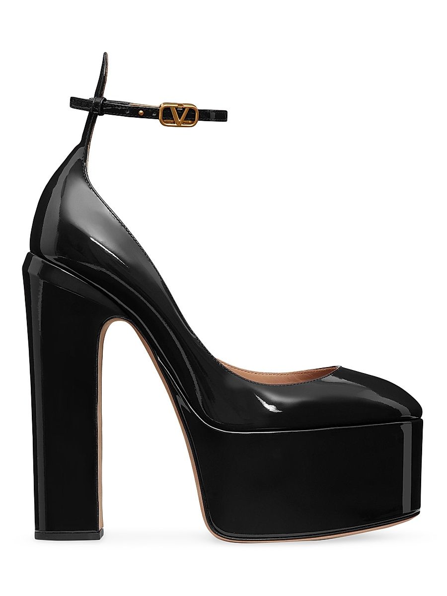 Women's Tan-Go Platform Pumps In Patent Leather 155 MM - Black - Size 11.5