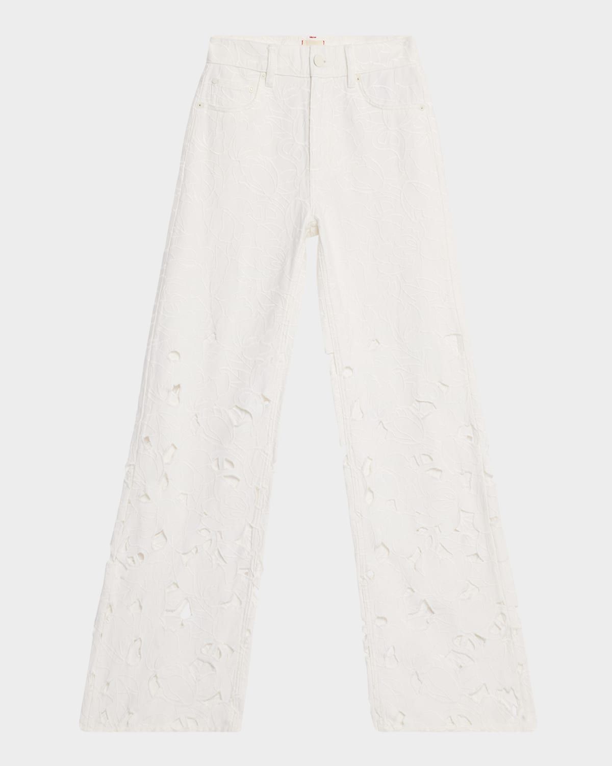 Weezy High-Rise Embroidered Eyelet Jeans