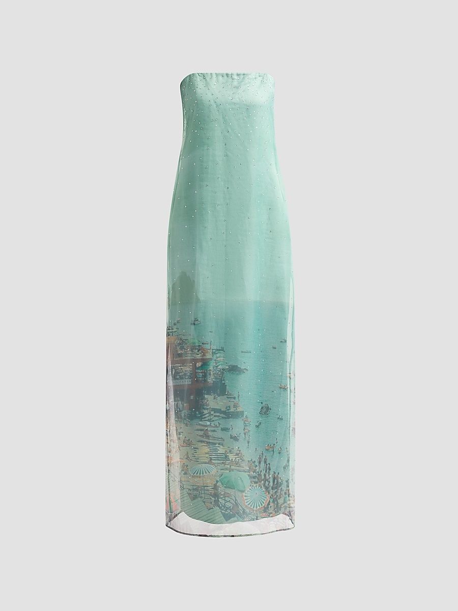 Women's Amara Scenic Organza Dress - Endless Summer - Size 14