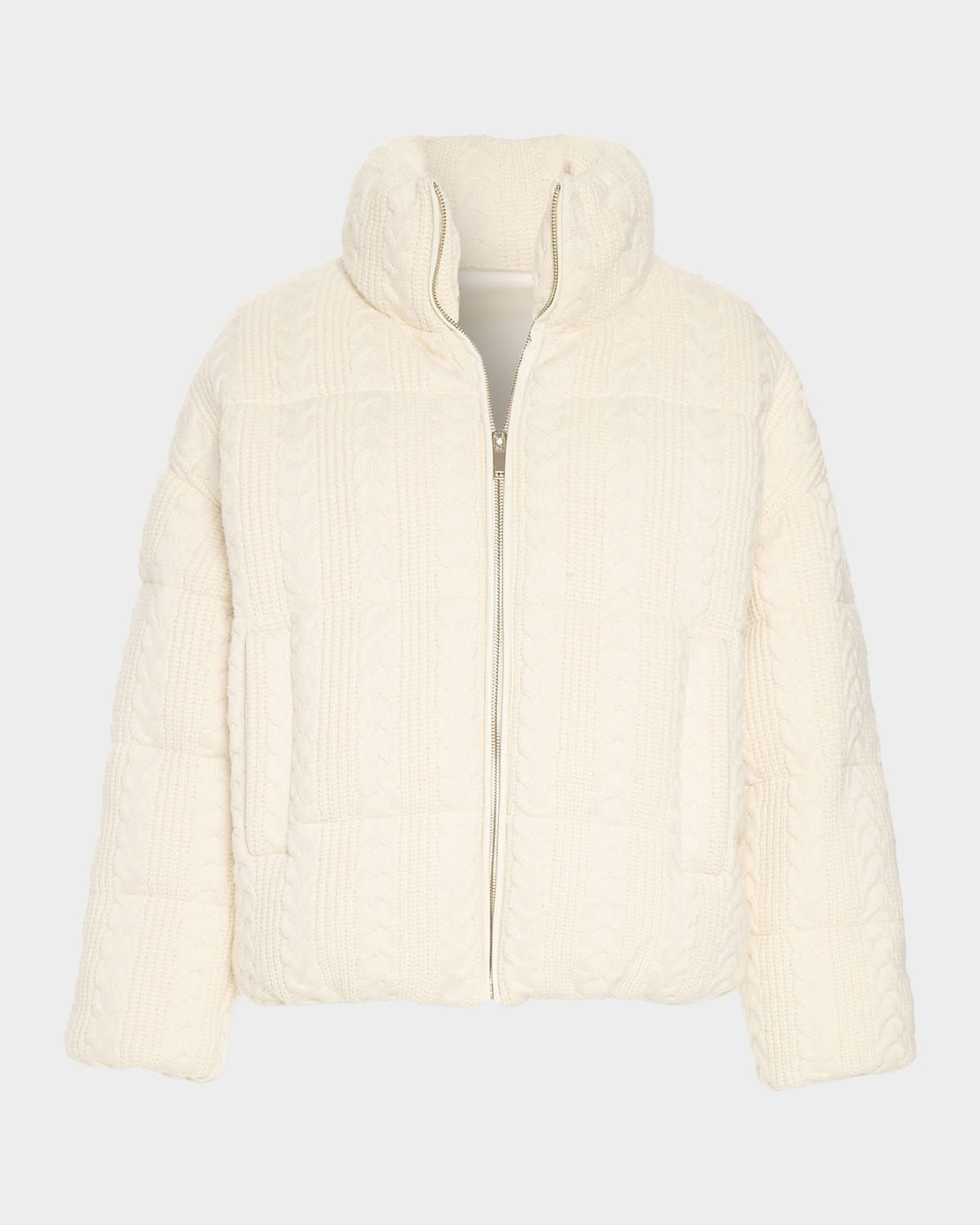 Eliana Cable Knit Puffer Coat