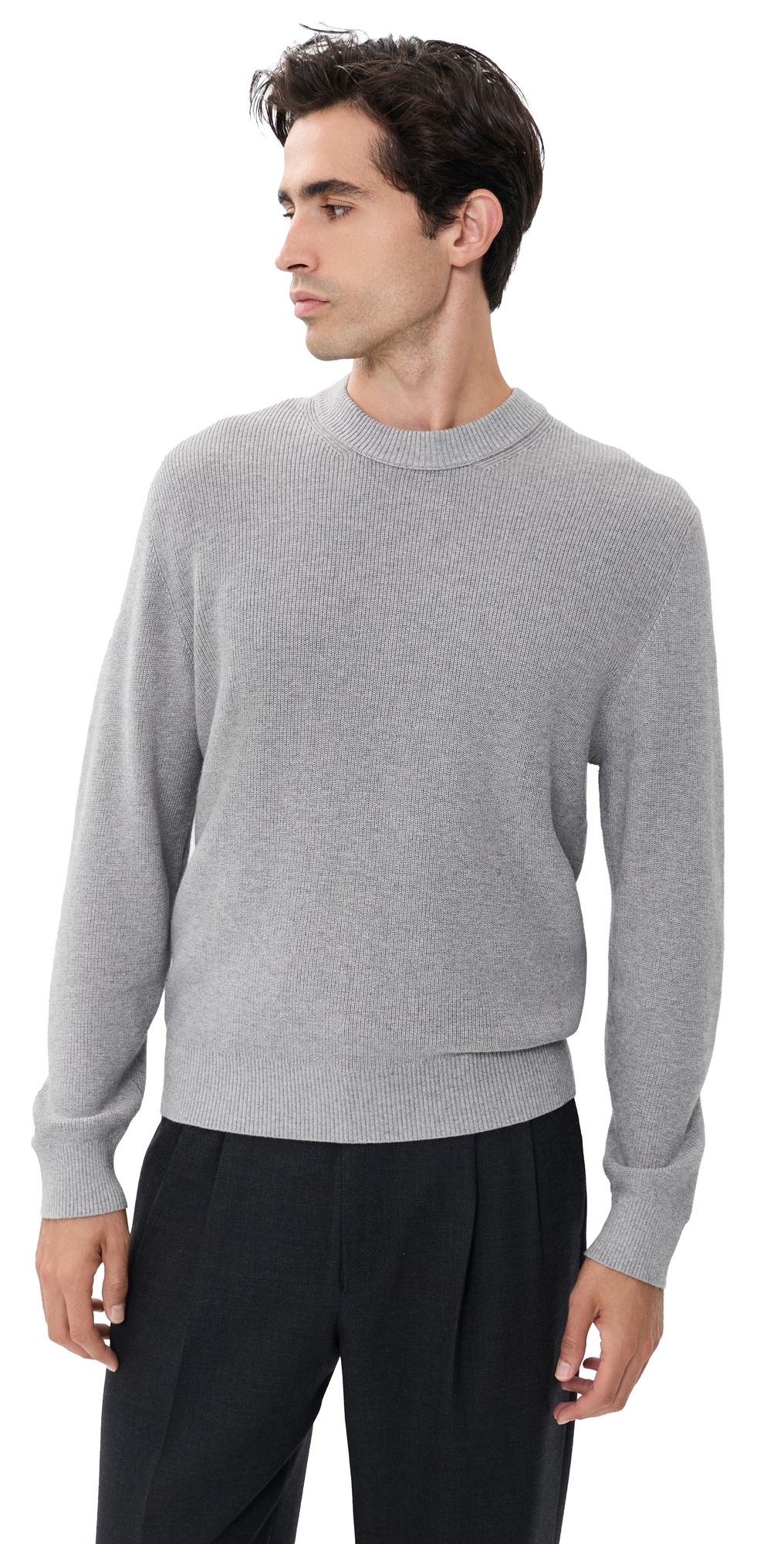 NN07 Hope Cashmere Blend Crewneck Sweater Grey Mel. XXL
