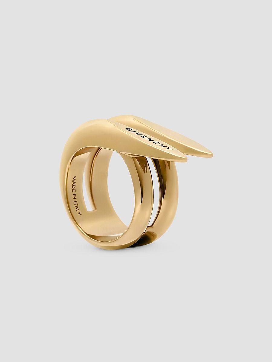 Givenchy Women's Pinch Ring in Metal - Golden Yellow - Size 7.5