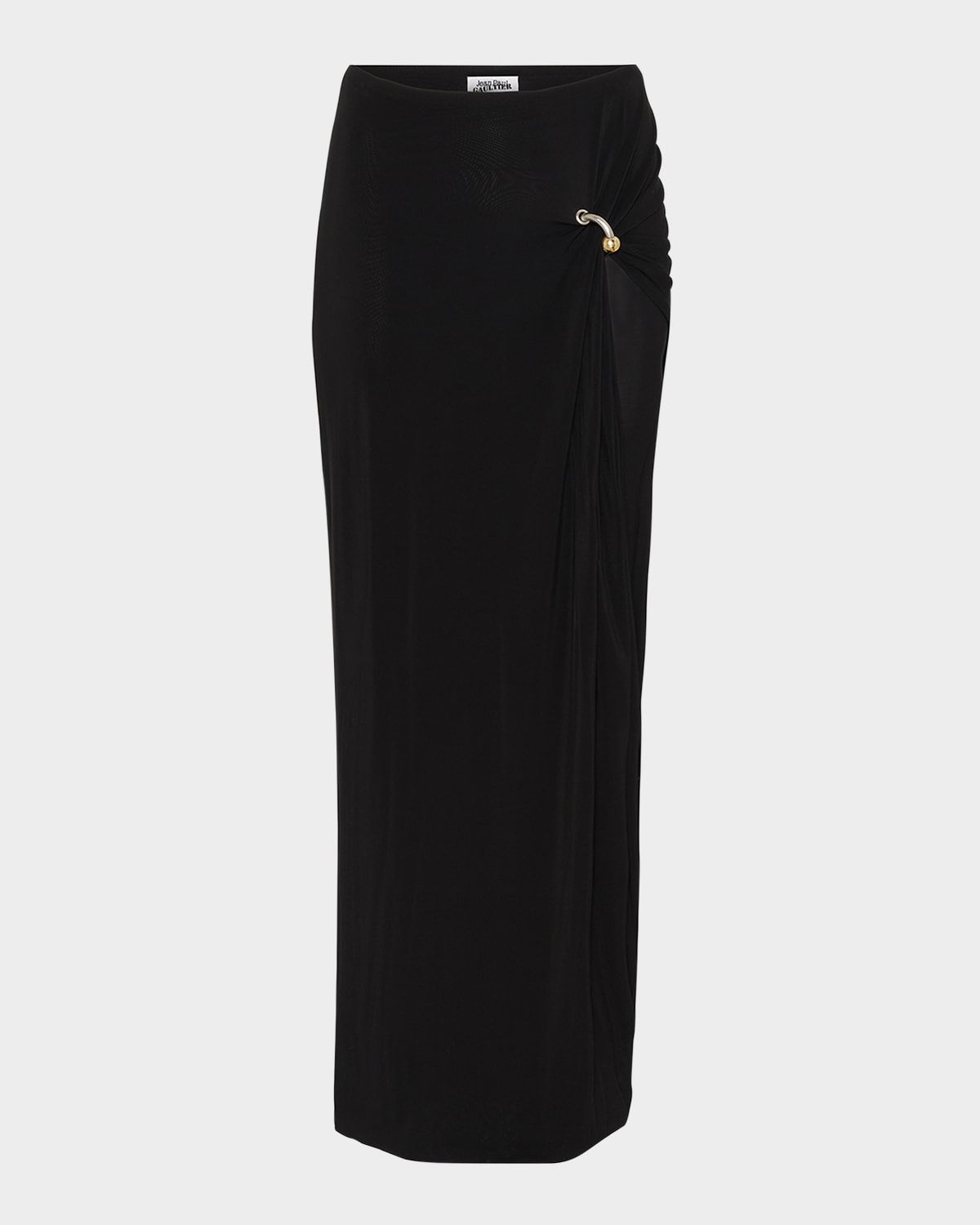 Draped Piercing Maxi Skirt