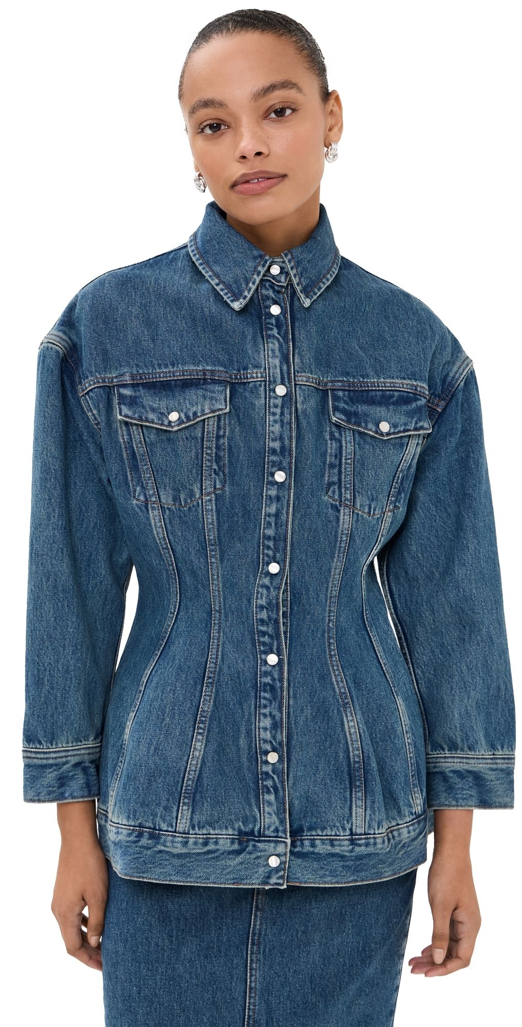 WARDROBE. NYC Denim Contour Jacket Indigo XS